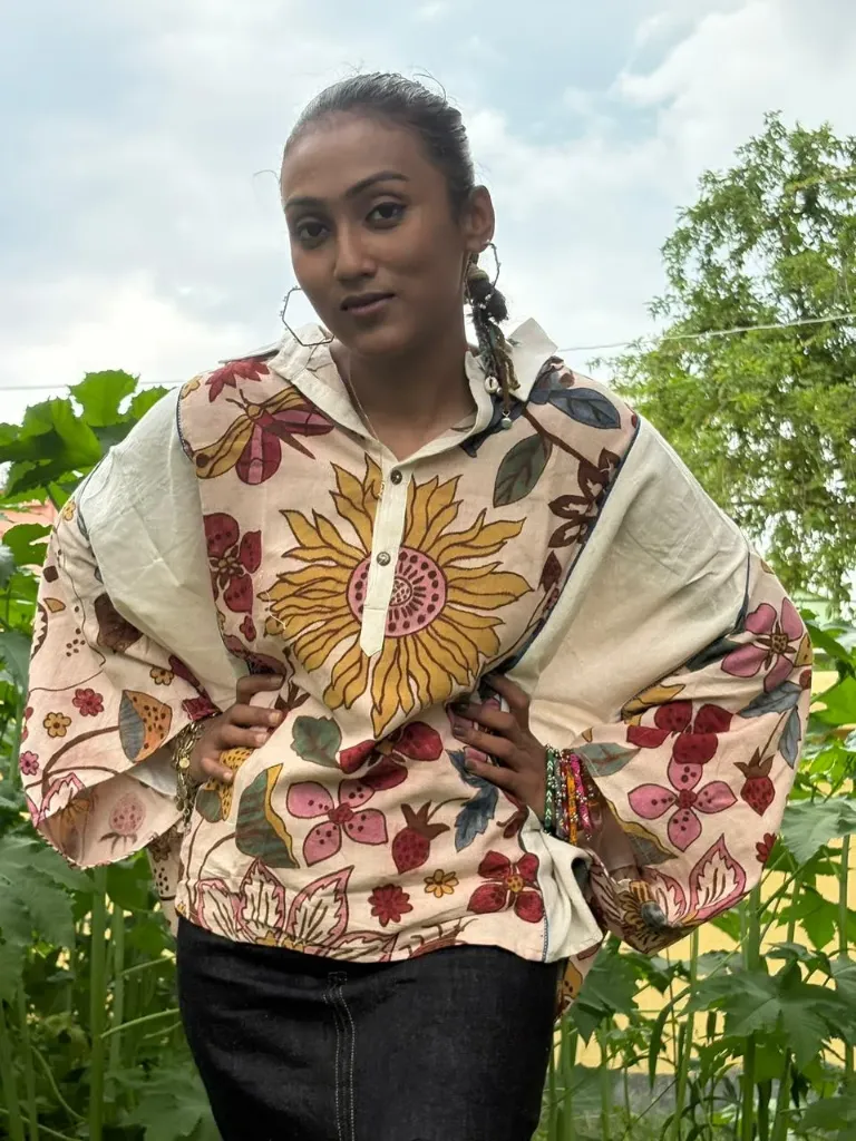 The Artisan Bloom Oversized Kaftan Tops