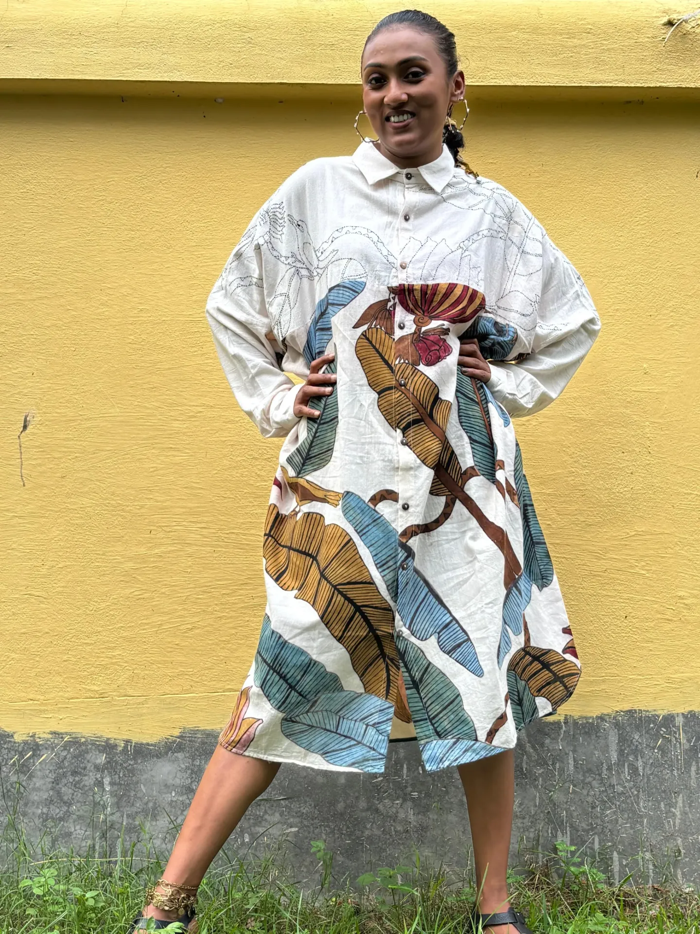 HAND PAINTED KIMONO DRESS